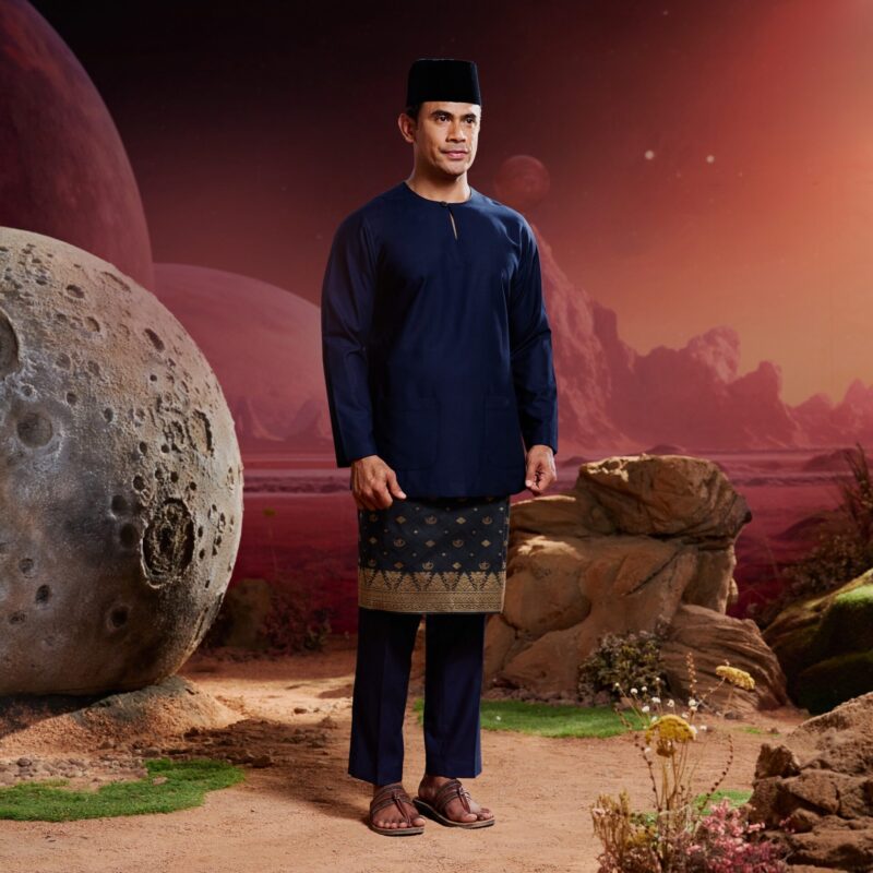 Baju Melayu Teluk Belanga - Midnight Blue