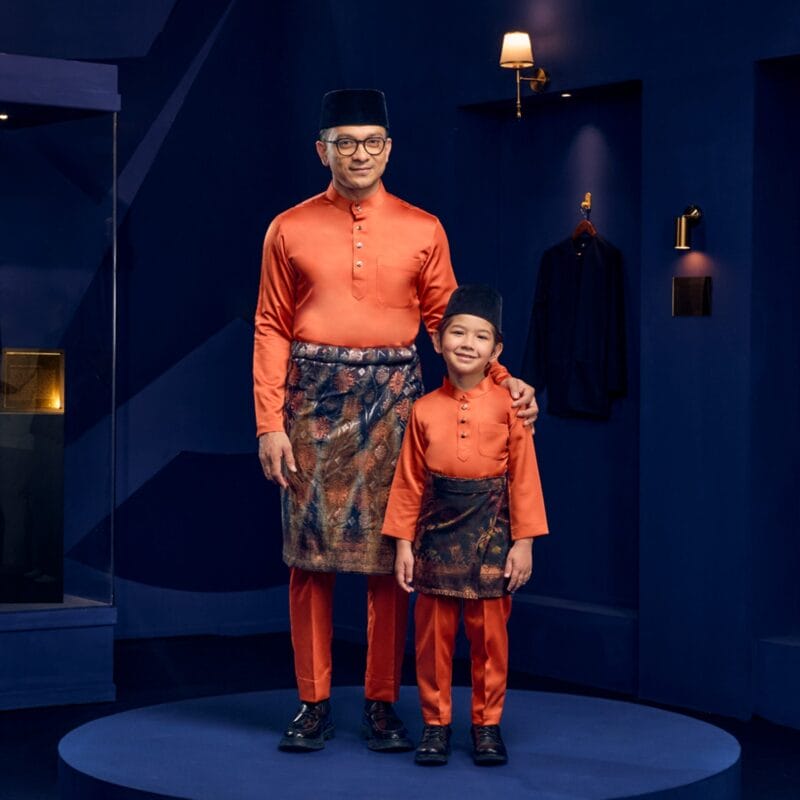 Baju Melayu Slim Fit - Brick Orange