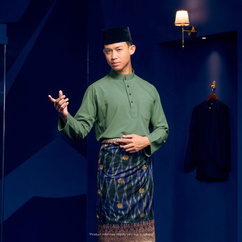 Baju Melayu Traditional Fit - Sage Green