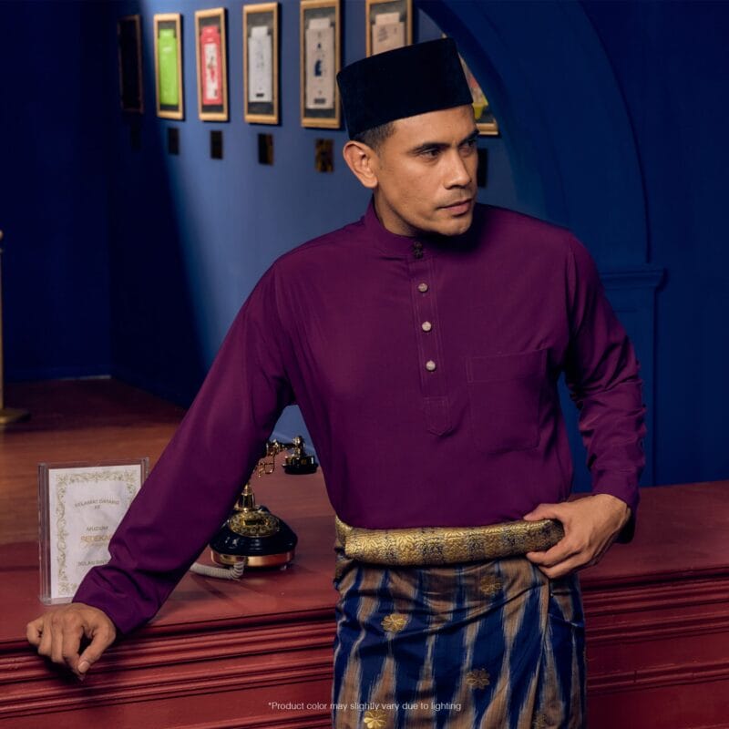 Baju Melayu Traditional Fit - Wine